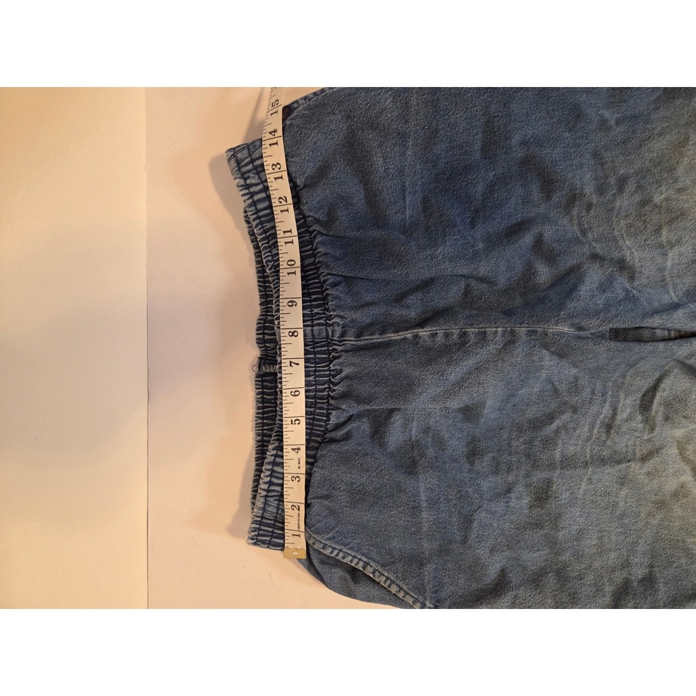 Vintage Chic Petite Womens Elastic Waist Denim Jeans Straight Leg Blue Size 16P - Picture 3 of 9